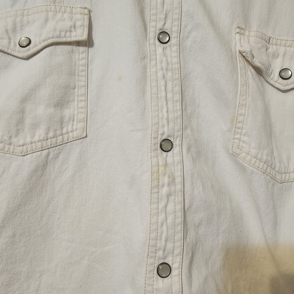 Tecovas Men's Size 3XL Long Sleeve Pearl Snap Shirt White Western Rodeo Cowboy - Picture 3 of 7
